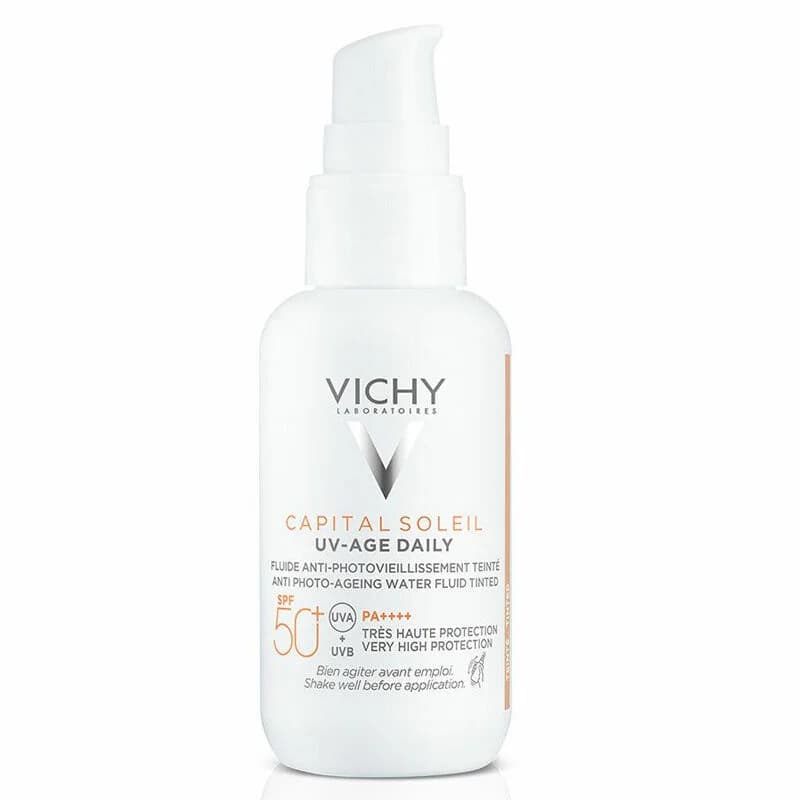 Protégez & Unifiez : Crème Solaire Anti-Âge Teintée SPF 50