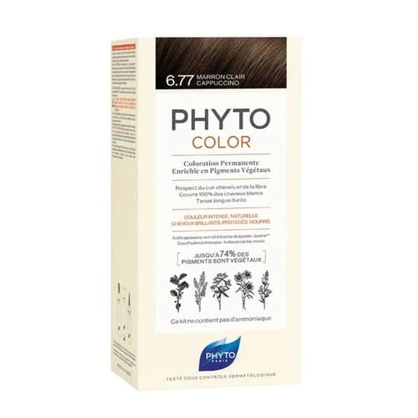 Phyto صبغة شعر فيتو فيتوكولر العشبية 6.77 بني كابتشينو