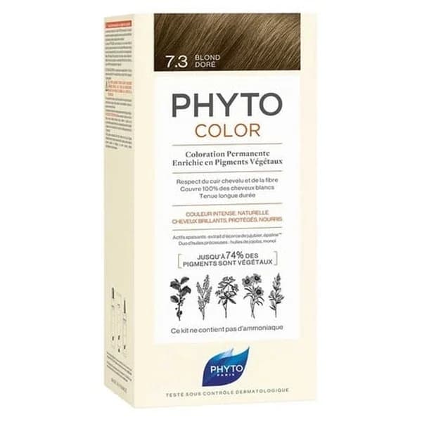 Phyto صبغة شعر فيتو فيتوكولر العشبية 7.3 أوبورن دور، تركيبة جديدة