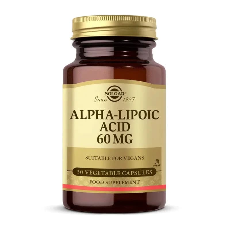 Optimisez votre apport en Acide Alpha-Lipoïque Solgar 60 mg
