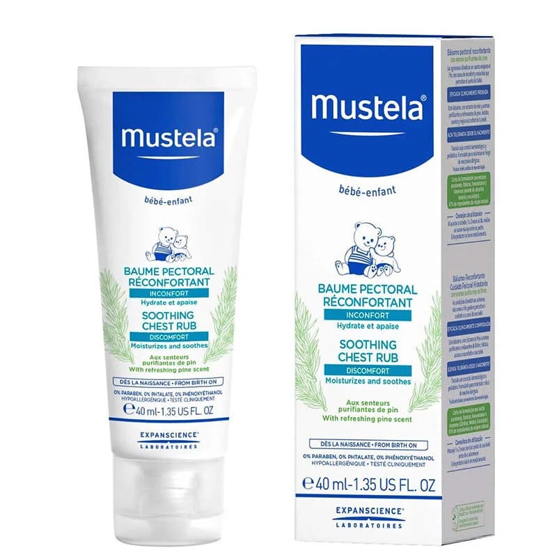 Apaisez et hydratez avec le Baume Pectoral Mustela 40 ml