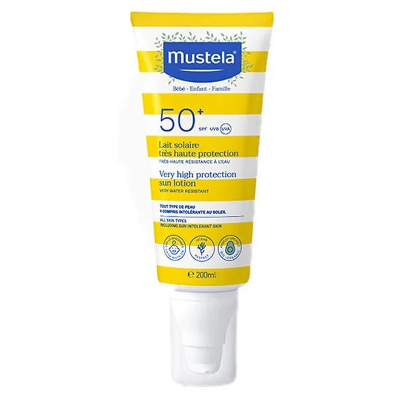 Protégez votre peau avec Mustela Lait Solaire SPF50+ 200ml