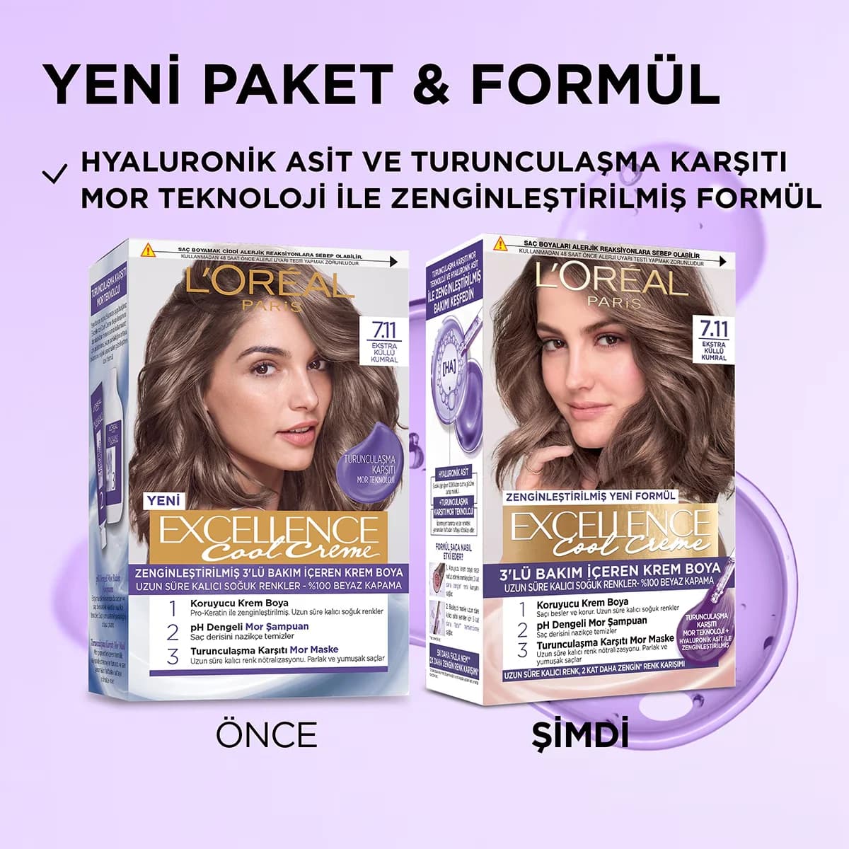 L'Oreal Paris صبغة شعر لوريال باريس إكسلنس كول كريم 7.11 إكسترا أشي أوبورن