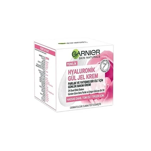 Garnier Hyaluronic Rose Gel Cream - Daily Care Cream For Bright and Soothed Skin - 50 ml