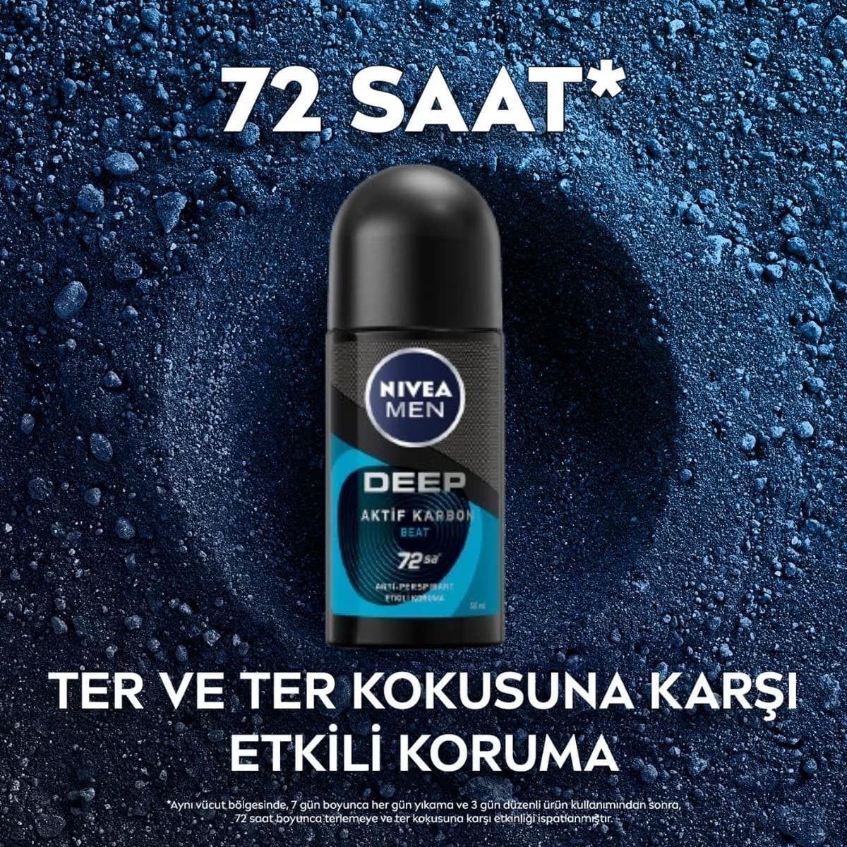 Restez frais 72h : Nivea Men Deep Beat Roll-On sans traces