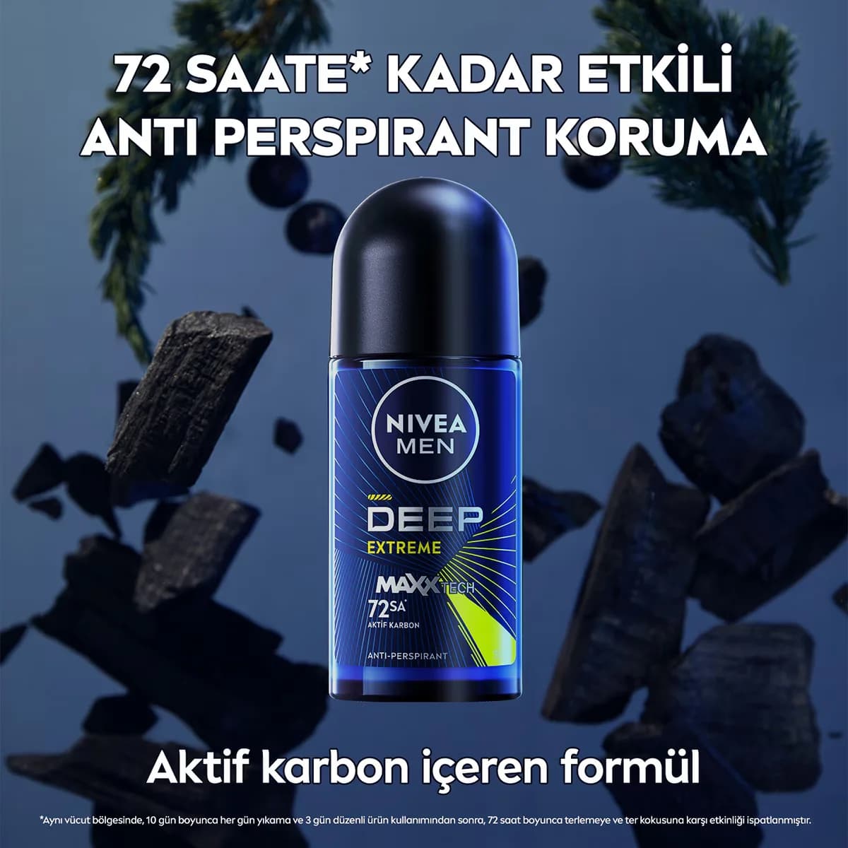 Profitez de 72h de fraîcheur intense avec Nivea Men Deep Ext