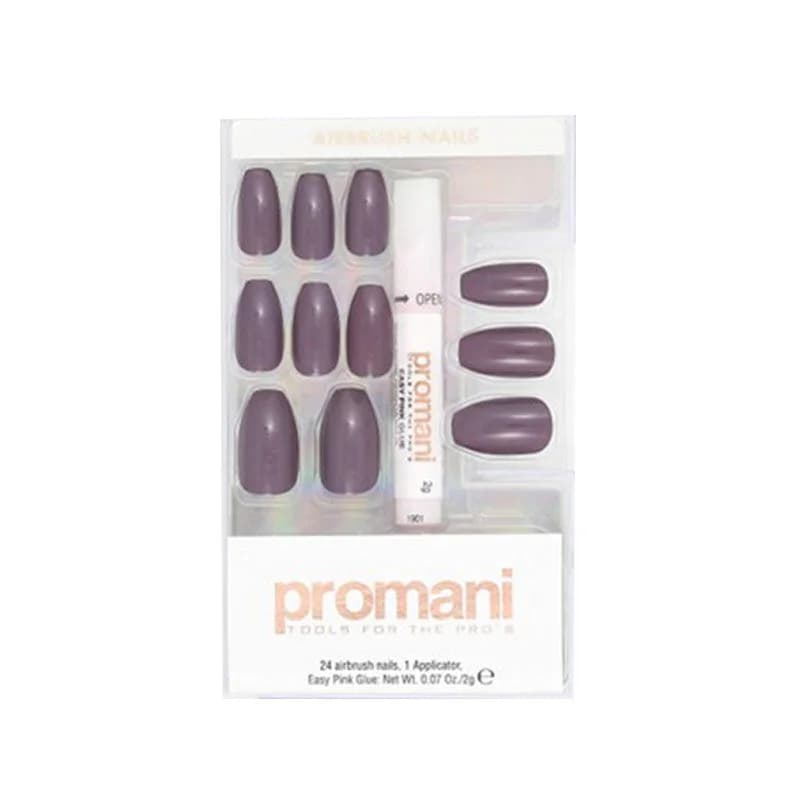تألقي بأظافر أنيقة مع طقم Promani Plum الصناعية
