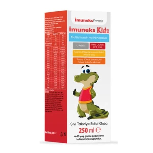 İmuneks Kids Multivitamin and Minerals Food Supplement 250 ml