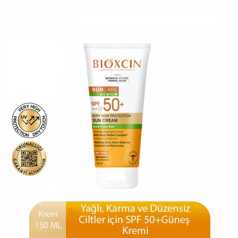 كريم واقي شمس بيوكسين SPF 50 للبشرة غير المنتظمة 150 مل Bioxcin
