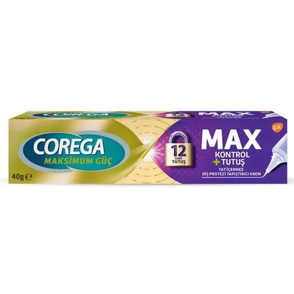 Corega كريم كوريجا للتحكم الأقصى في لصق أطقم الأسنان 40 مل