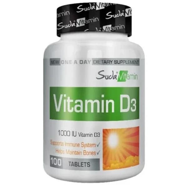 Suda Vitamin سودا فيتامين د3 1000 وحدة دولية 100 قرص