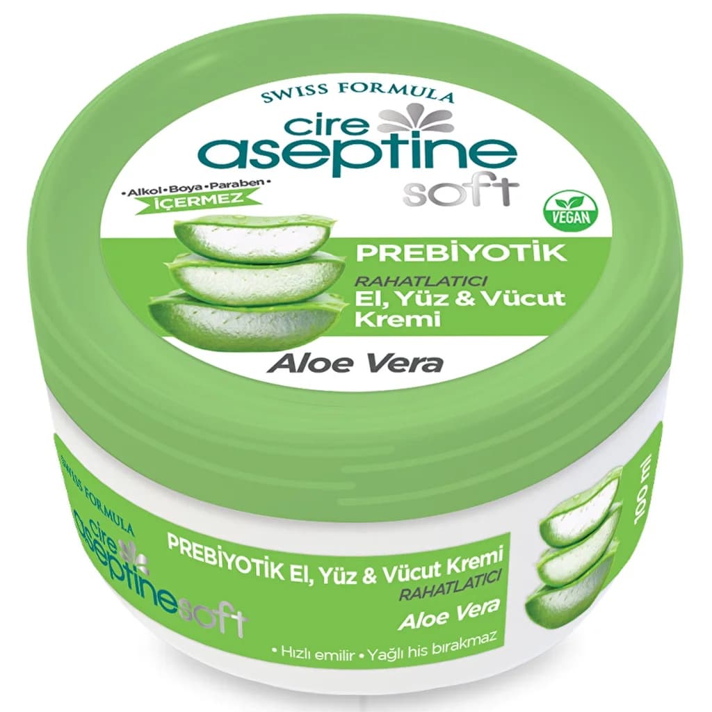 Cire Aseptine كريم سير أسيبتين سوفت بخلاصة الصبار البريبايوتيك 100 مل