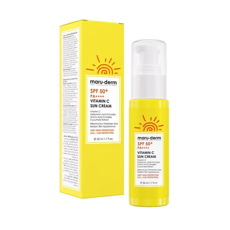 احصلي على بشرة مشرقة ومحمية: كريم Maruderm Spf50+ بفيتامين C