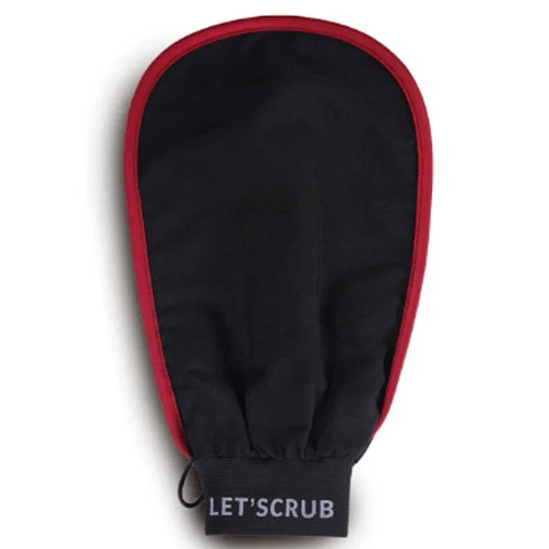 Letscrub %100 Floss Silk Bath Mitt Black 15x26 cm