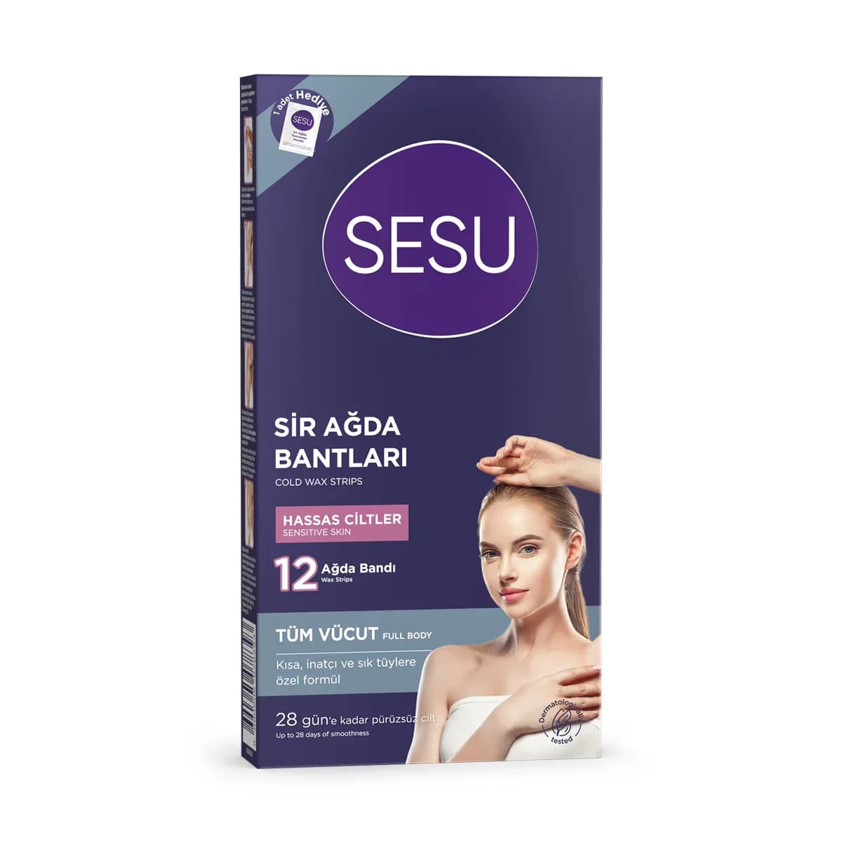 Sesu شرائح شمع للجسم الحساسة من سيسو، 12 قطعة