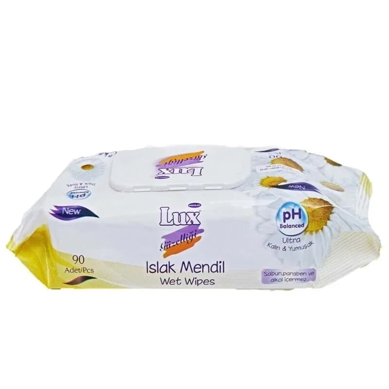 Lux مناديل مبللة لوكس بالبابونج 90 ورقة