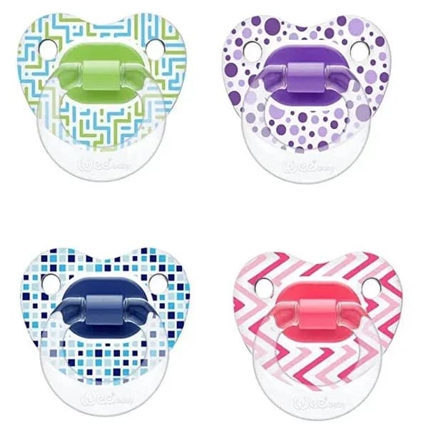 Wee Transparent Patterned Orthodontic Pacifier 18+ Months - 838 -