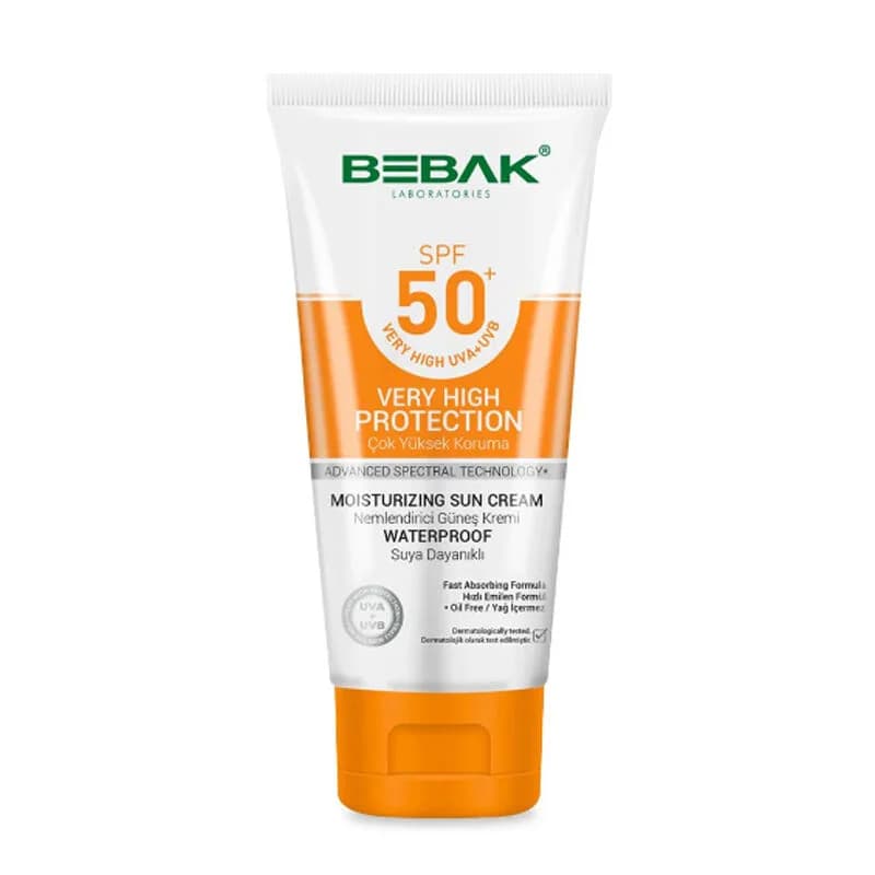 كريم واقي شمس مرطب فعال SPF50+ 75 مل من بيبك Bebak