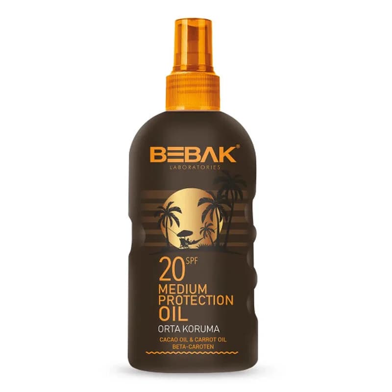 زيت برونزنج فعال SPF20+ 150 مل من بيبك Bebak