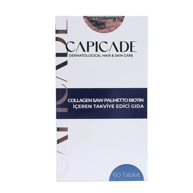 Capicade Collagen Saw Palmetto Biotin Containing Food Supplement 60 Tablet