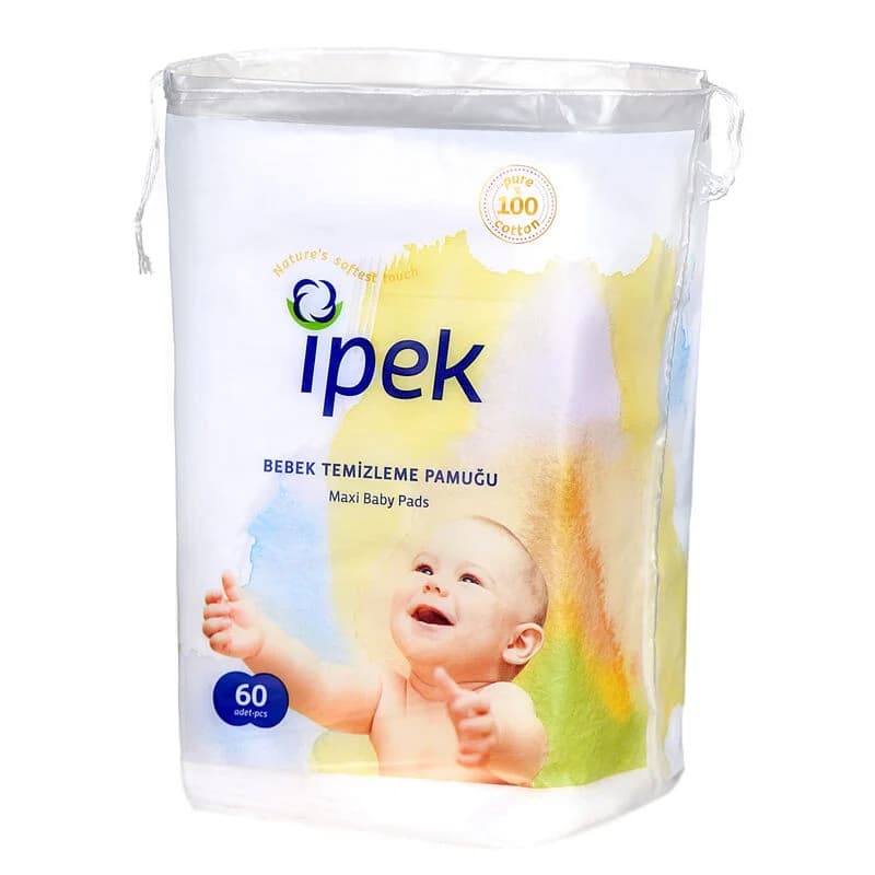 İpek وسادة قطنية لتنظيف الأطفال من إيبك سيلك هايدروفيليك ماكسي، 60 قطعة
