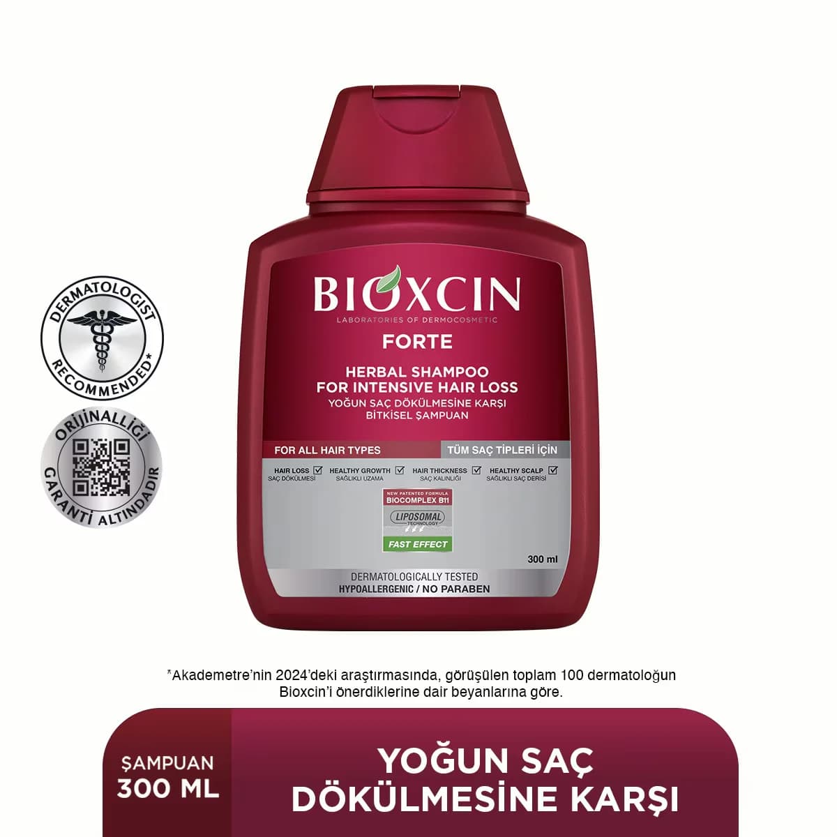 Bioxcin شامبو بيوكسين فورتيه لعلاج تساقط الشعر الشديد 300 مل
