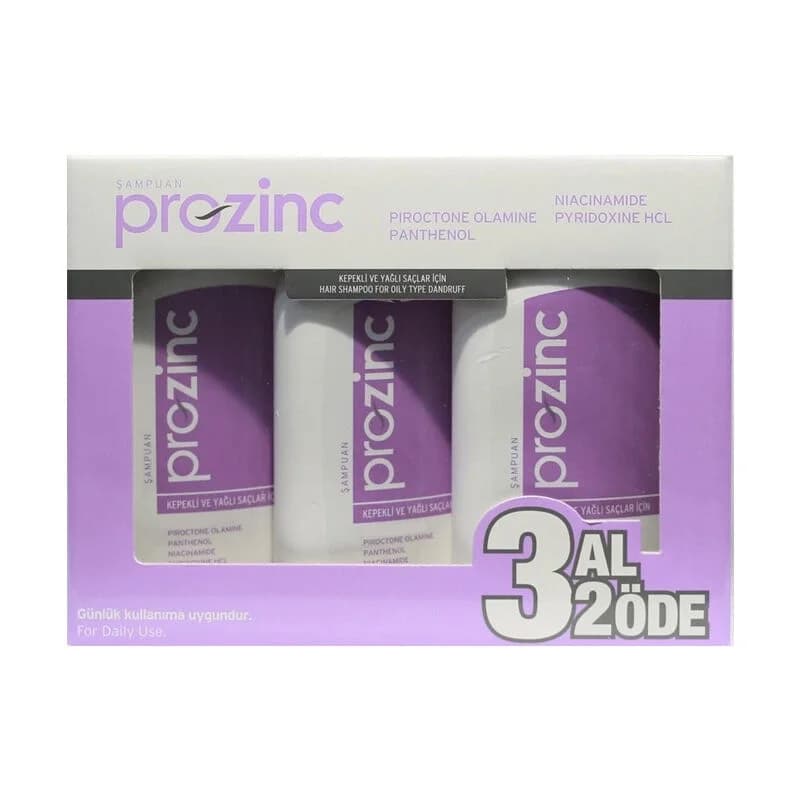 Prozinc 3al 2öde 3x300ml (For Dandruff and Oily Hair) Shampoo 3x300 ml