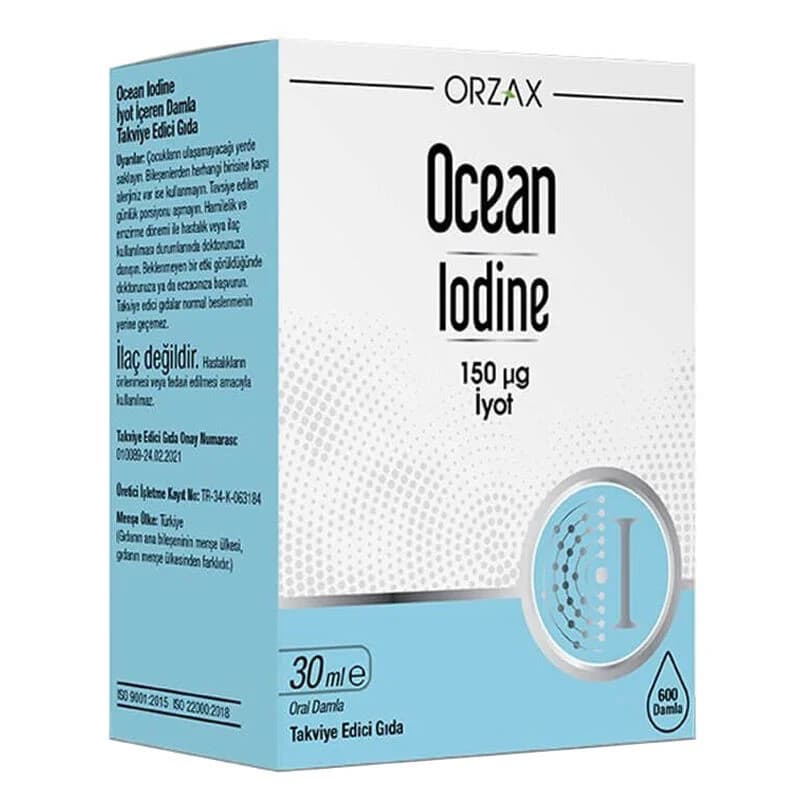 Orzax مكمل اليود أورزاكس أوشن 150 ميكروغرام 30 مل