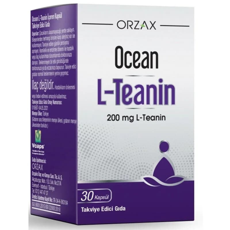 Orzax مكمل غذائي أورزاكس أوشن إل-ثيانين، 30 كبسولة