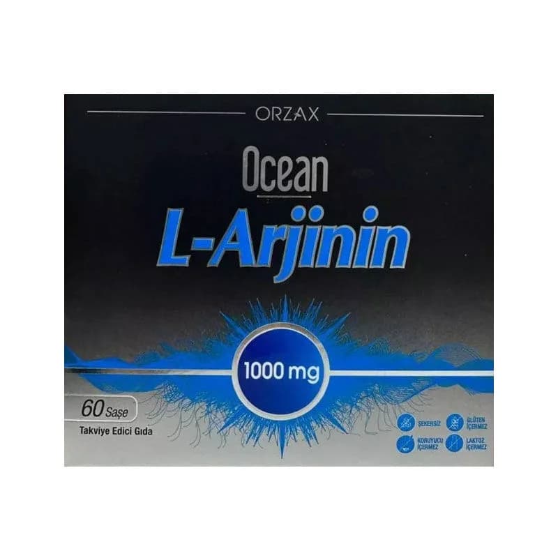 Orzax أورزاكس أوشن ل-أرجينين 1000 مجم 60 كيس