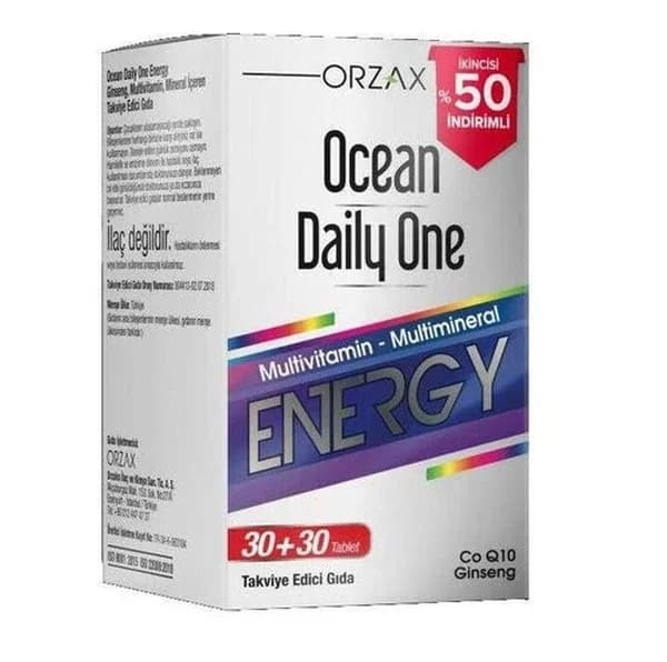Orzax أقراص أورزاكس أوشن للطاقة اليومية ٣٠+٣٠ اشترِ واحدًا واحصل على واحد مجانًا