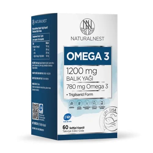 Naturalnest Omega 3 1200 Mg 60 Capsules