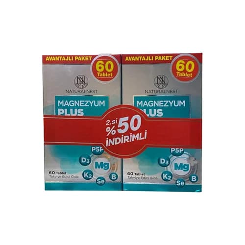 Naturalnest Magnesium Plus Dietary Supplement 2 x 60 Tablet