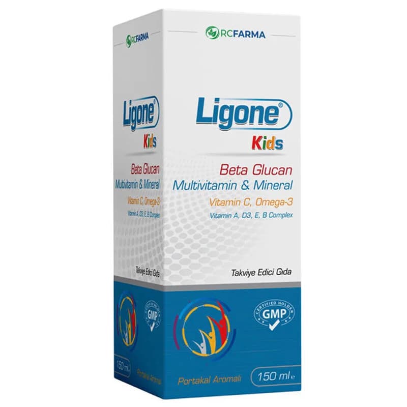 Ligone شراب ليجون كيدز بيتا جلوكان متعدد الفيتامينات والمعادن 150 مل