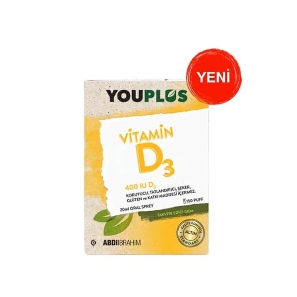 YouPlus قطرات فيتامين د3 من يو بلس 400 وحدة دولية 20 مل