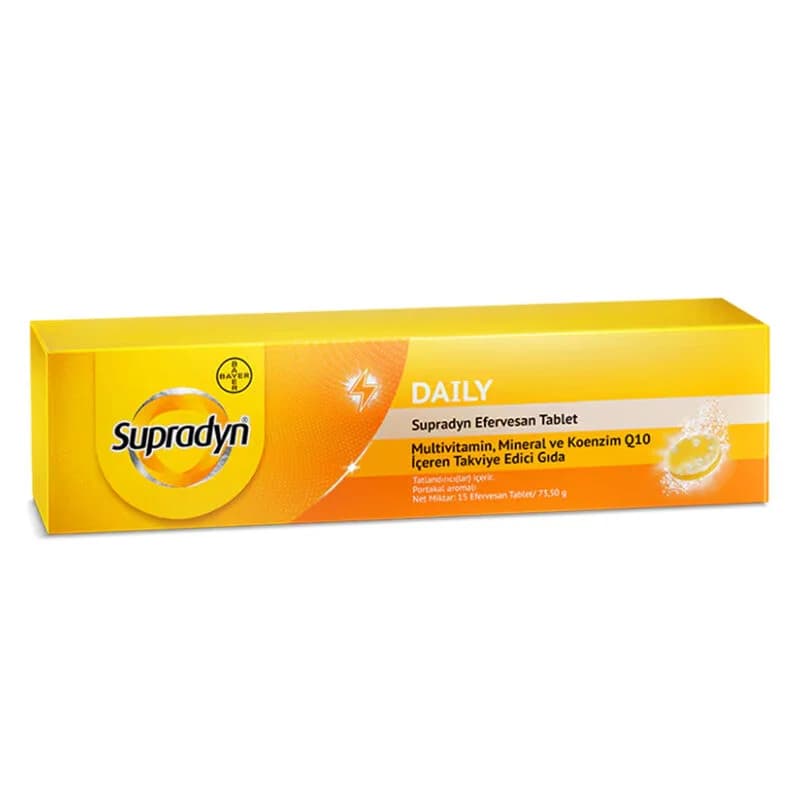 Supradyn سوبرادين فوار بنكهة البرتقال 15 قرصًا