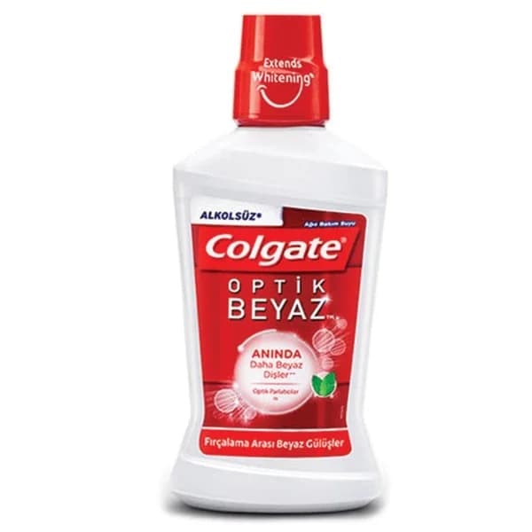 Colgate كولجيت ماء أوبتيكال وايت للعناية بالفم خالي من الكحول 250 مل