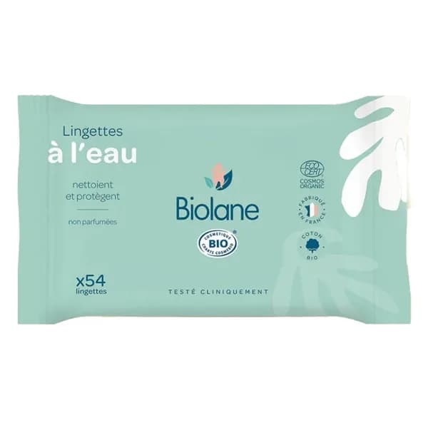 Biolane Organic Water-based Wipes 54 pcs