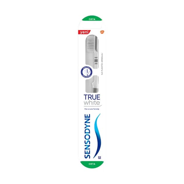 Sensodyne فرشاة أسنان سنسوداين ترو وايت المضادة للبلاك متوسطة الحجم