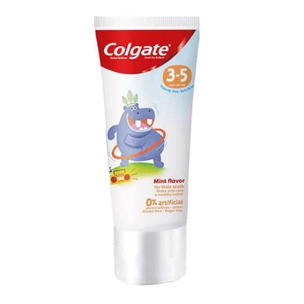 Colgate Orange Flavored Fluoride-Free 3-5 Years Kids Toothpaste 60 ml