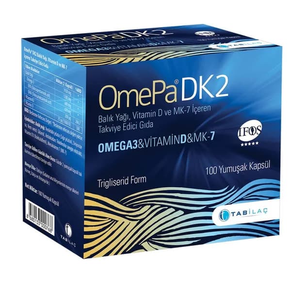 Omepa DK2 Omega 3 - Vitamin D - Menaq7 100 Soft Capsule
