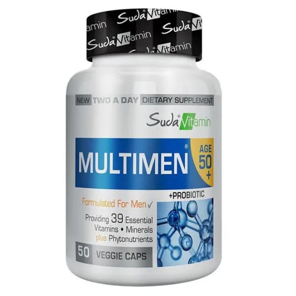 Suda Vitamin Multimen 50+ Mens Multivitamin 50 Herbal Capsules
