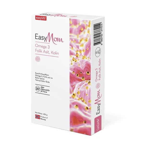 EasyMom Omega 3 Folic Acid and Choline Food Supplement 30 pcs
