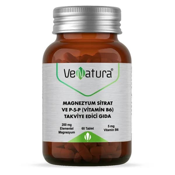 VeNatura Magnesium Citrate and P-5-P (Vitamin B6) Food Supplement 60 Tablets
