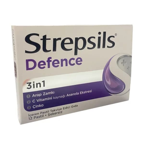 Strepsils ستربسلز ديفينس غذاء مكمل غذائي 12 قرصًا