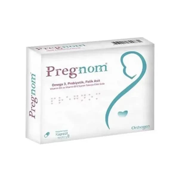 Pregnom Omega 3 Probiotic Folic Acid 30 Soft Gel Capsule