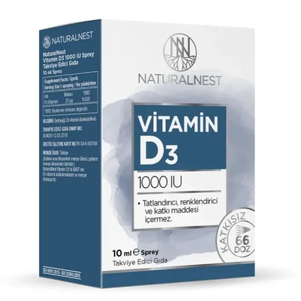 Naturalnest Vitamin D3 1000 IU Sprey 10 ml
