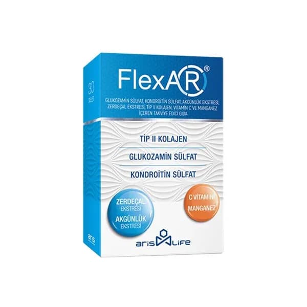 FlexAR Tip 2 Collagen Vitamin C - Manganese Food Supplement 30 Tablets