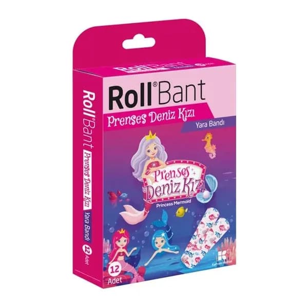 Rollbant Princess Mermaid Adhesive Bandage 12 pcs