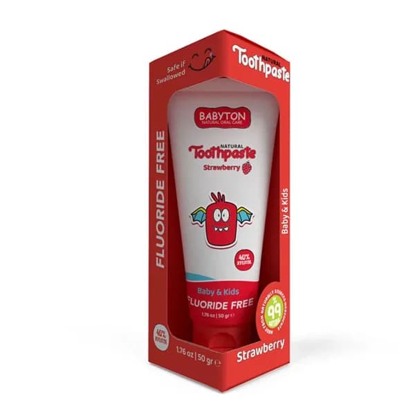 Babyton Organic Toothpaste For Babies and Children Strawberry Flavored 50 gr